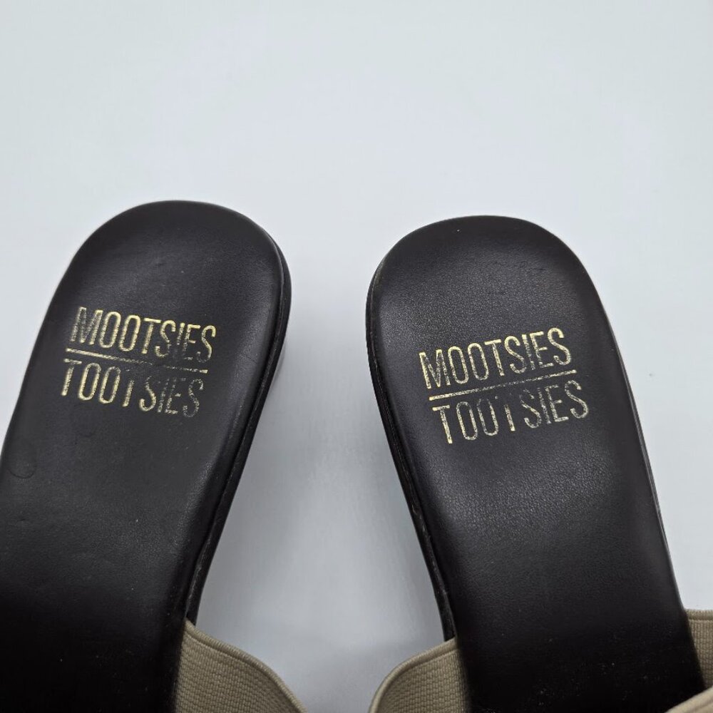 Mootsies Tootsies Womens Brown TStrap Flip Flops Sandals Sz 8 Equestrian Elastic - Picture 7 of 11